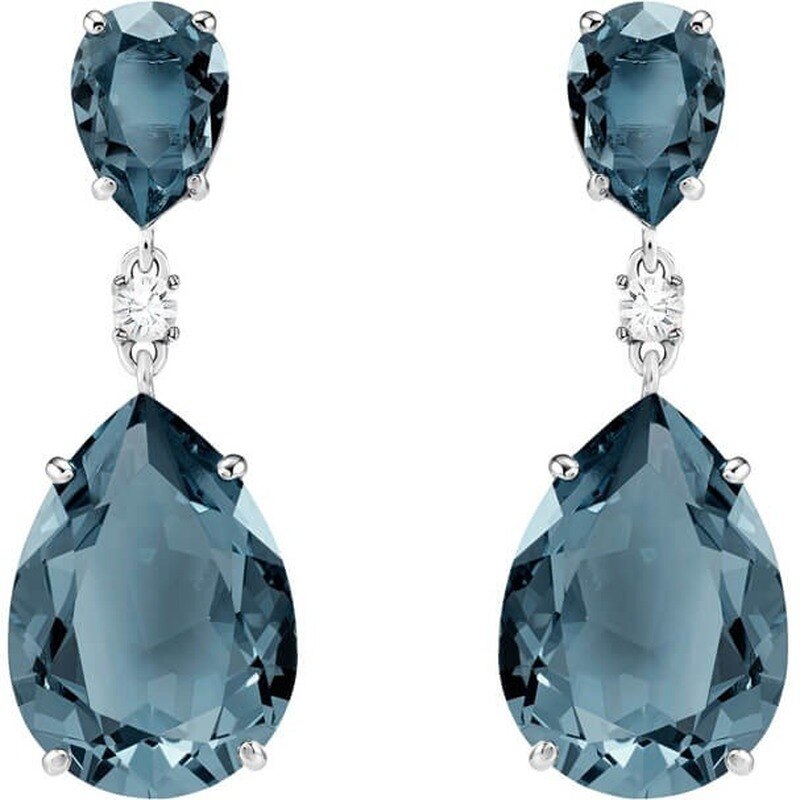 Drop-shaped Zircon Dangle Earrings