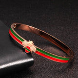 Busy Bee Stainless Steel Charm Bangles
