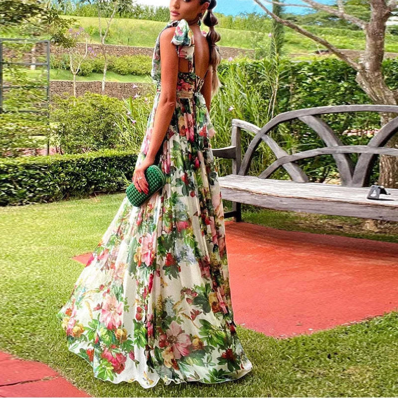 Raisa Casual Floral Print Bohemian Long Dress