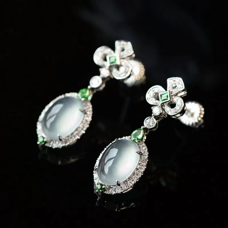 Chalcedony Ice Earrings