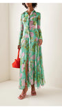 Bella Single Breasted Floral Elegant Party Dress