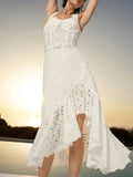 Ginevra Hollow Out Crochet Midi Dress