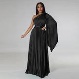 Analia One Shoulder Cloak Sleeve Dress