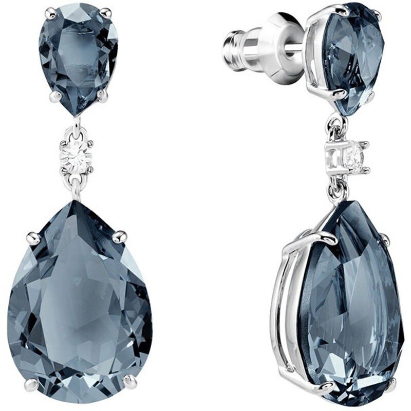 Drop-shaped Zircon Dangle Earrings