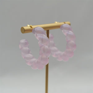 ROXY Acrylic Twist Hoop Earrings