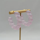 ROXY Acrylic Twist Hoop Earrings