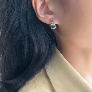 Poppy Double Square  Earrings