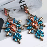 Exaggerated Sparkly Crystal Dangle Drop Earrings
