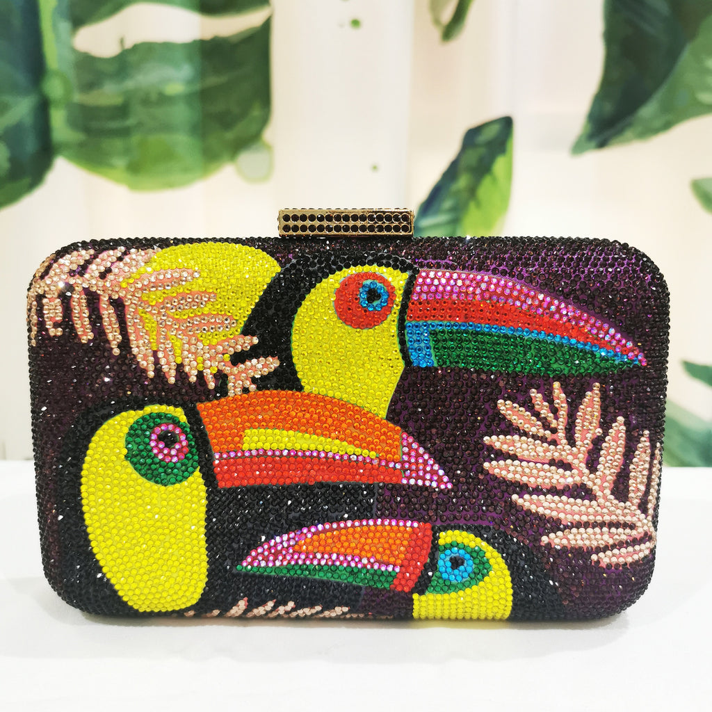 Novelty Toucan Bird Women Crystal Evening Bags
