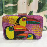 Novelty Toucan Bird Women Crystal Evening Bags