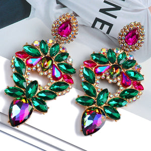 Caroline Sparkly Crystal Dangle Drop Earrings