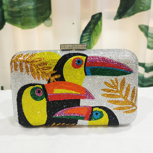 Novelty Toucan Bird Women Crystal Evening Bags