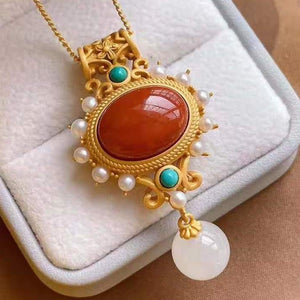 Gioia Pearl Turquoise Charm Jewelry Set