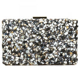 Felice Sand Pebble Hand Beaded Clutch