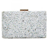 Felice Sand Pebble Hand Beaded Clutch