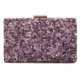 Felice Sand Pebble Hand Beaded Clutch