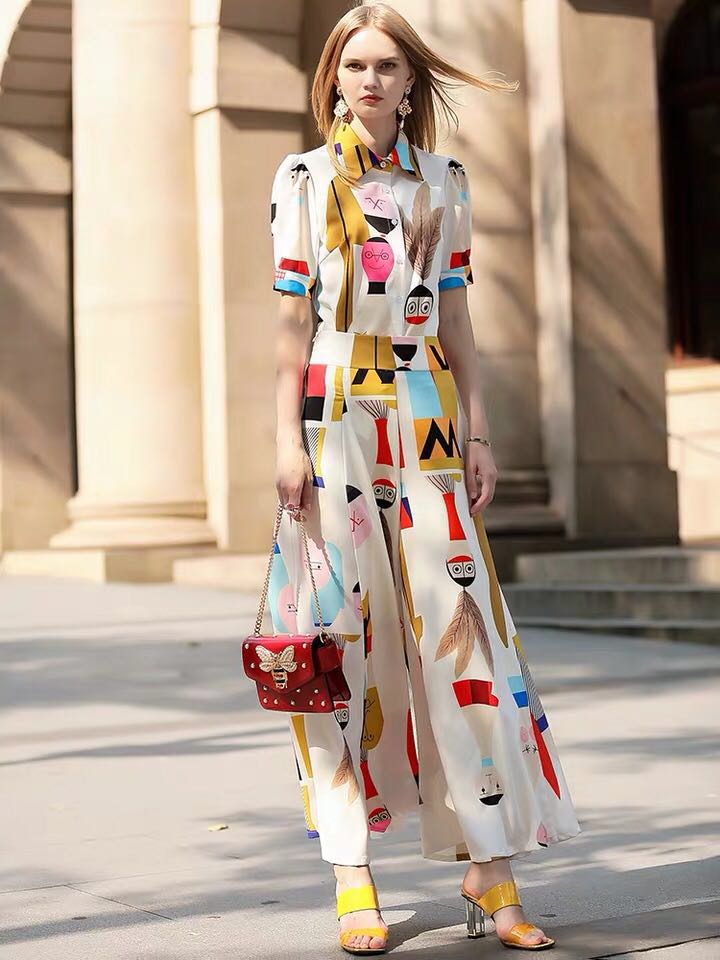 Isabella Abstract Color Print Jumpsuit