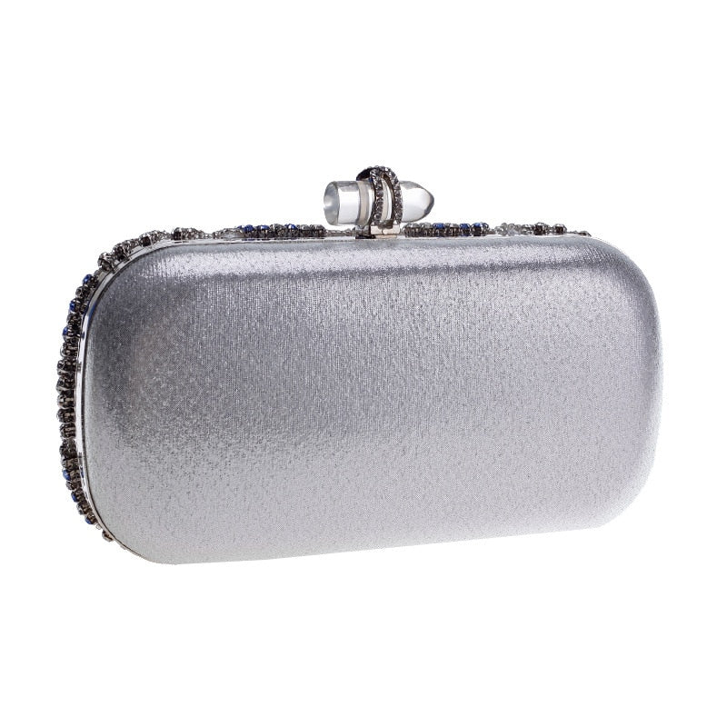 Women Clutch Party Luxury Blue Evening Bag Wedding Purse