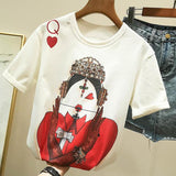 Queen of Hearts Short Sleeve Tee, Hearts Short Sleeve Teem, Hearts Sho