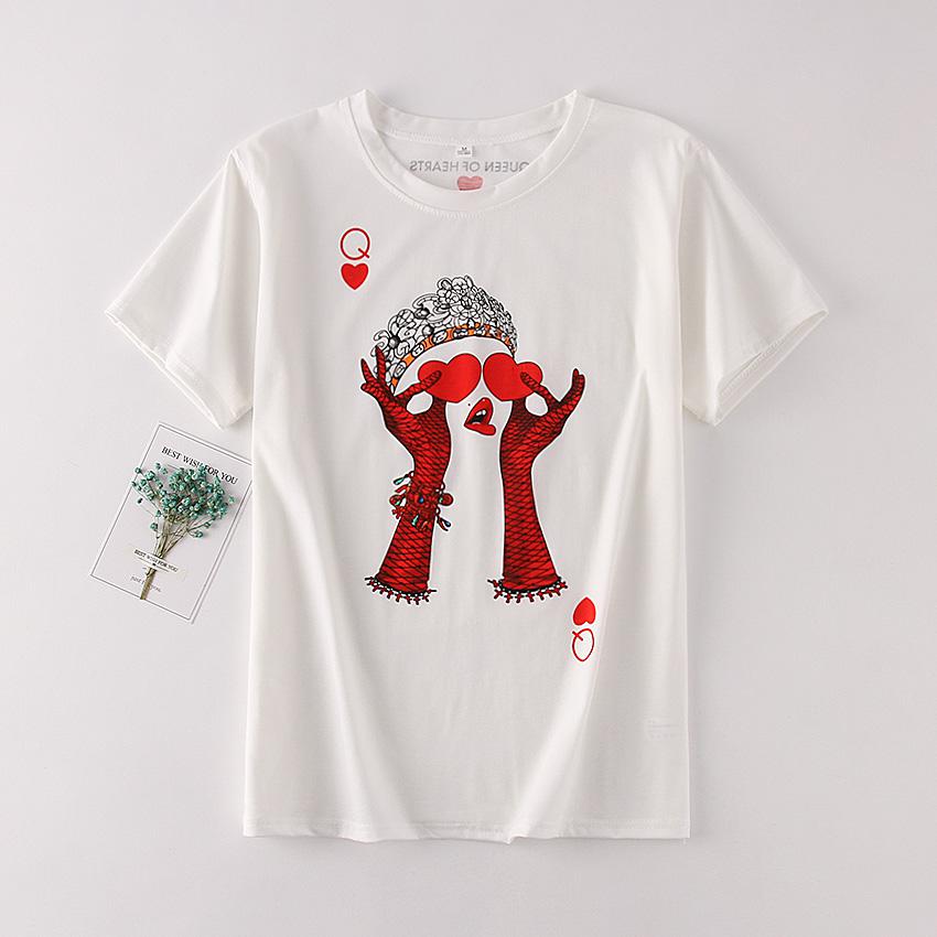 Queen of Hearts Short Sleeve Tee, Hearts Short Sleeve Teem, Hearts Sho