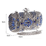 Women Clutch Party Luxury Blue Evening Bag Wedding Purse