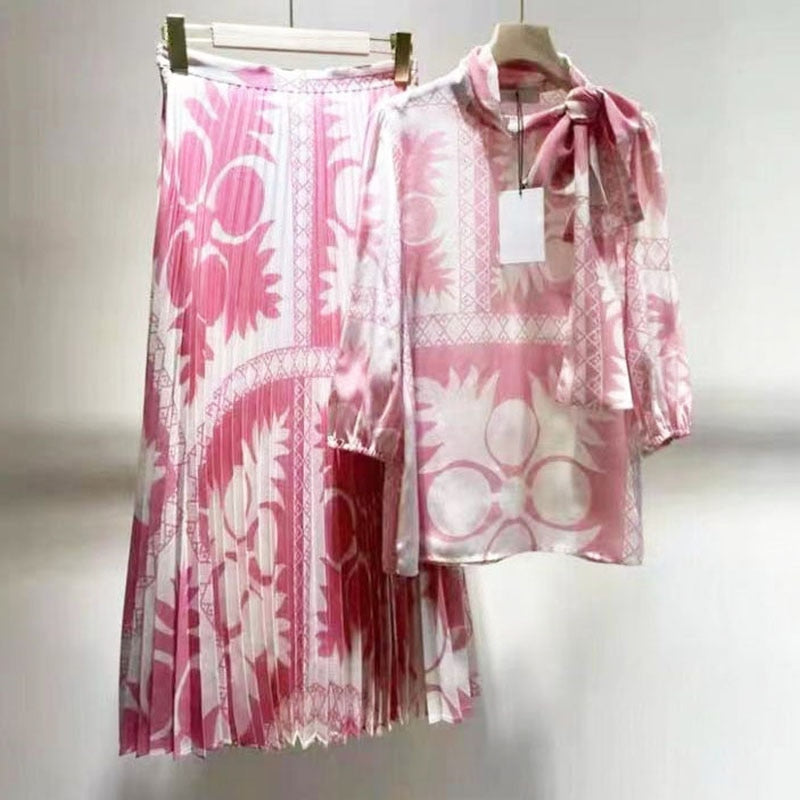 Aria Floral Printed 2 piece Dress