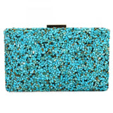 Felice Sand Pebble Hand Beaded Clutch
