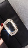 Silk Satin Purses and Handbags Luxury Square Rhinestone for Women