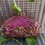 Women Purple Stones Evening Bags