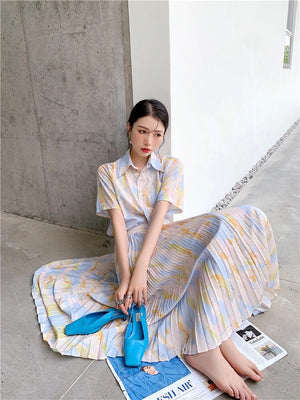 Bella Tie Dye Print 2 Piece Dress