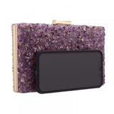 Felice Sand Pebble Hand Beaded Clutch