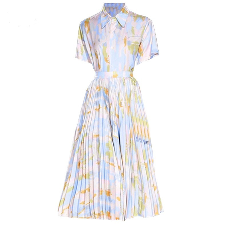 Bella Tie Dye Print 2 Piece Dress