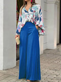 Martina Lantern Sleeve Shirt & Straight Pant Suits