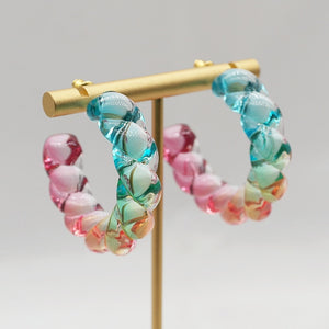 ROXY Acrylic Twist Hoop Earrings