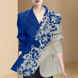 Emma Notched Single Button Long Sleeve Coat