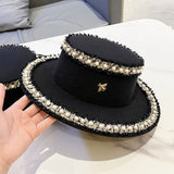 Francesca Wool Pearl Embroidered Hat