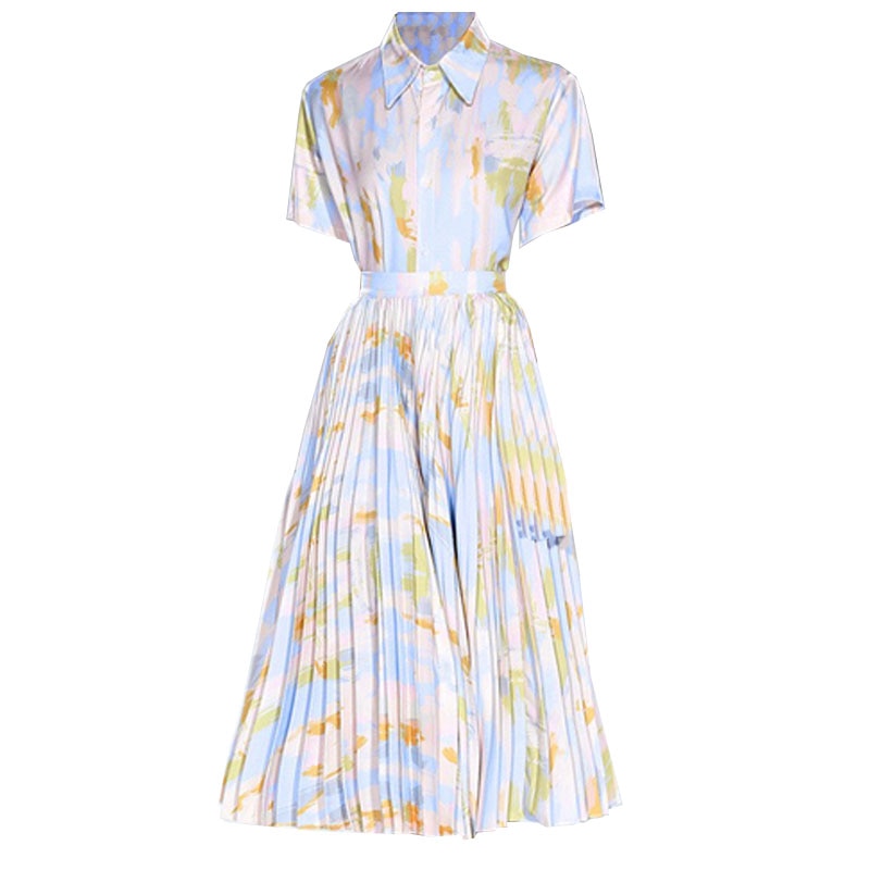 Bella Tie Dye Print 2 Piece Dress