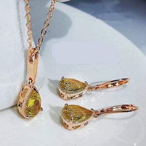 Cathelina Pendant & Earrings