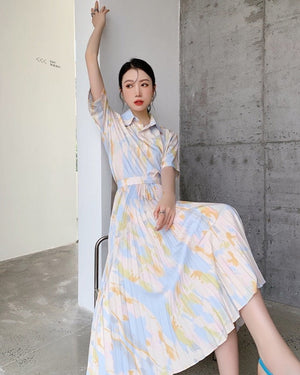 Bella Tie Dye Print 2 Piece Dress