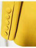 Miriam Single Button Color Block Blazer Flare Pants Suit