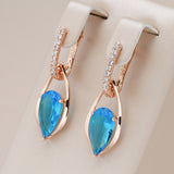 Romilly Natural Blue Zircon Drop Earrings