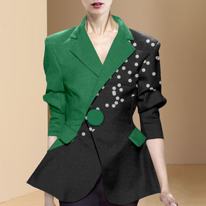 Emma Notched Single Button Long Sleeve Coat