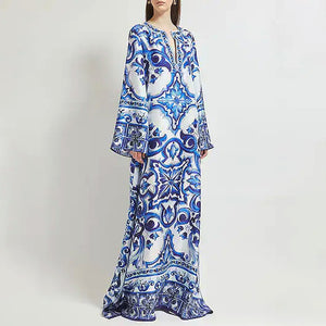 Teresa Porcelain Print Beach Cover Ups