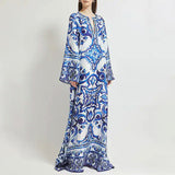 Teresa Porcelain Print Beach Cover Ups