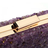 Felice Sand Pebble Hand Beaded Clutch