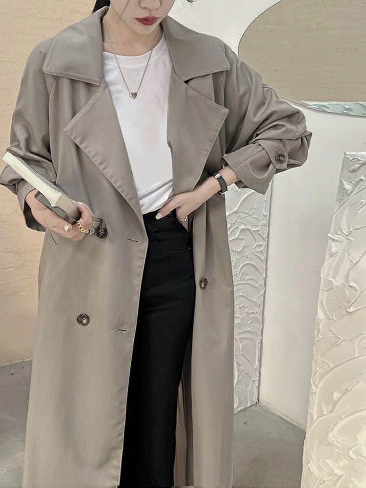 Gia Patchwork Pleated Trench Coat