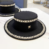 Francesca Wool Pearl Embroidered Hat