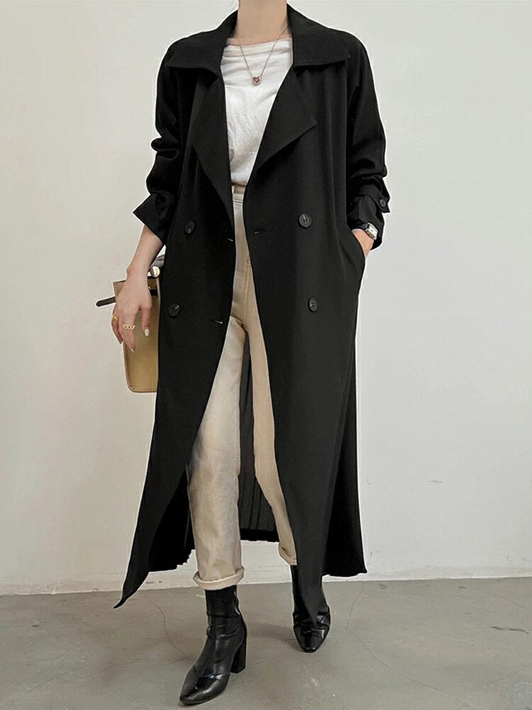 Gia Patchwork Pleated Trench Coat