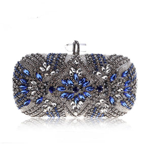Women Clutch Party Luxury Blue Evening Bag Wedding Purse