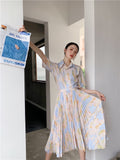 Bella Tie Dye Print 2 Piece Dress